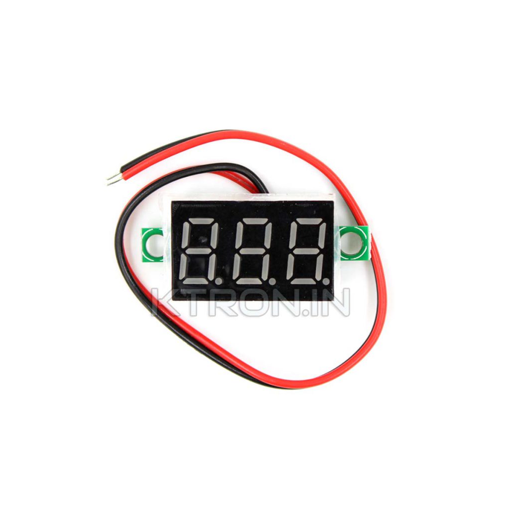 Buy 0 36 Inch 3 Digit Voltmeter 3 To 30V DC 2 Wire Red Color