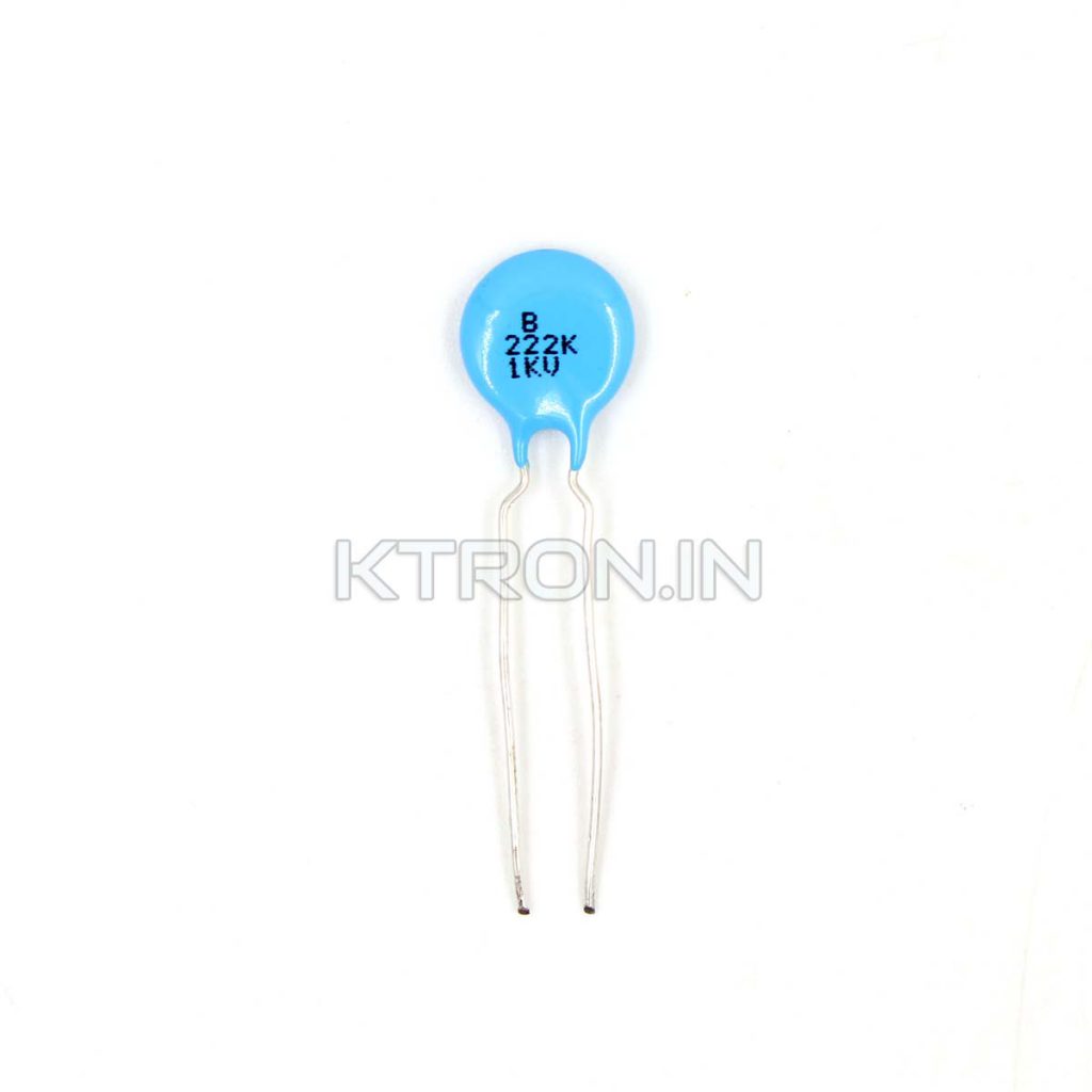 Buy 2 2nF 1000V 222K 1KV Ceramic Capacitor KTRON India