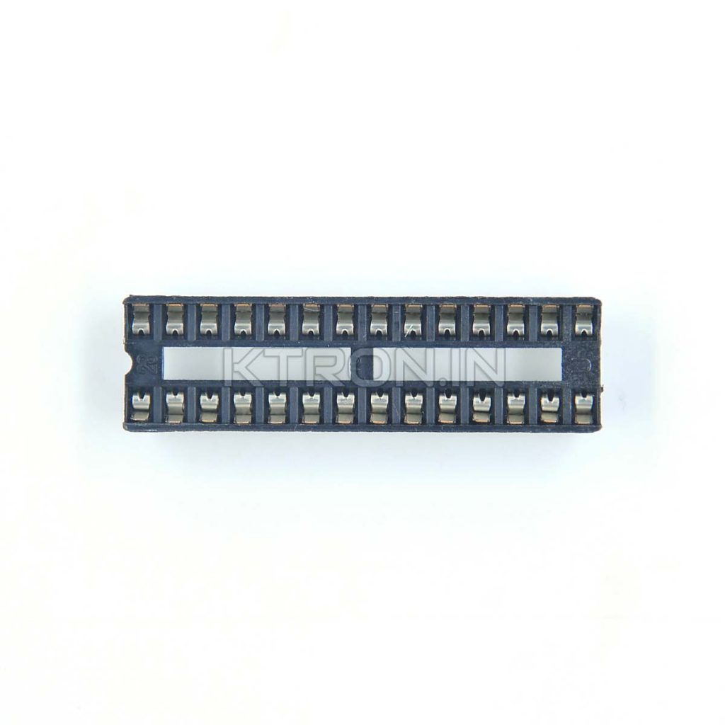 28 Pin IC Socket / Base - DIP - 2.54mm Pitch - KTRON India