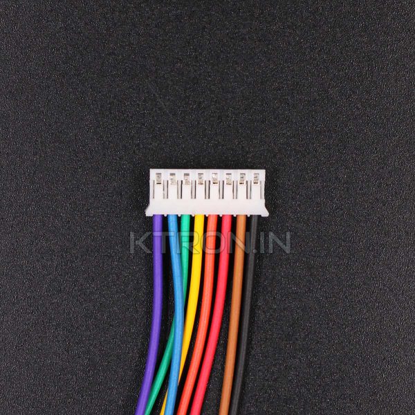 KSTC1816 201 8 Pin Single Side Female Cable - JST PH 7/40 11 inch Length - 2mm Pitch