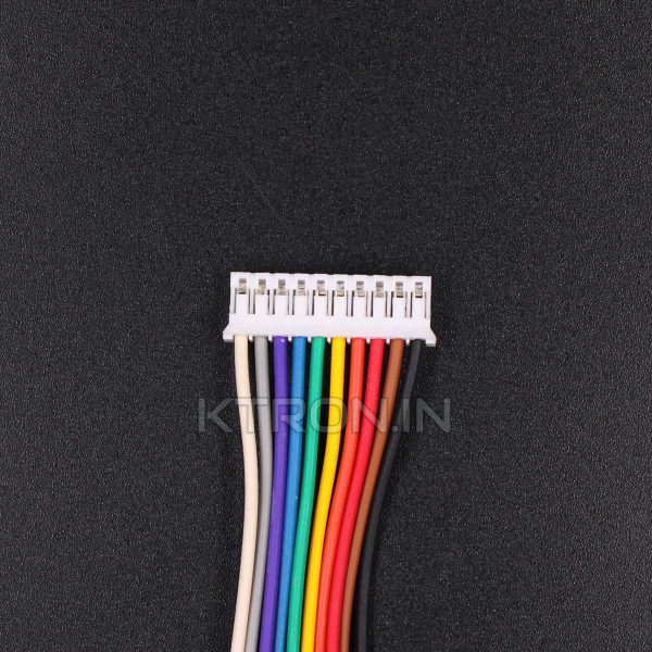 KSTC1818 201 10 Pin Single Side Female Cable - JST PH 7/40 11 inch Length - 2mm Pitch